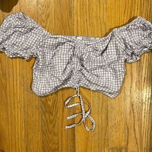 Hollister checkered crop top size small